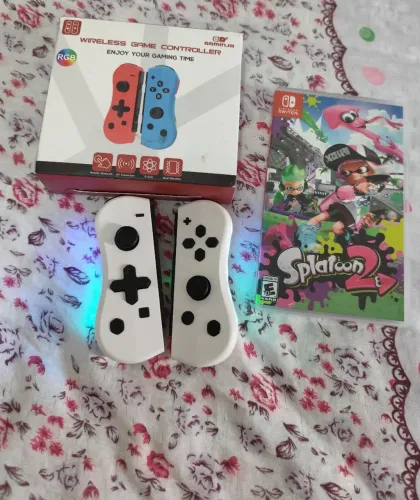 Vendo o kit jogos Splatoon 2 e controle Switch