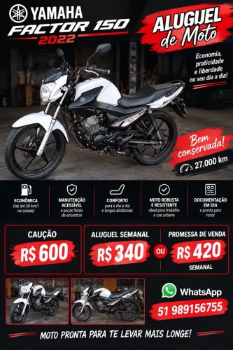 Aluguel de moto Factor 