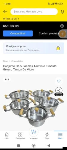 JOGO DE PANELAS EM ALUMÍNIO FUNDIDO COM TAMPA DE VIDRO