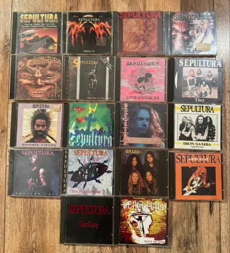Sepultura colecao CD importados raros death Sodom slayer Metallica Iron Maiden