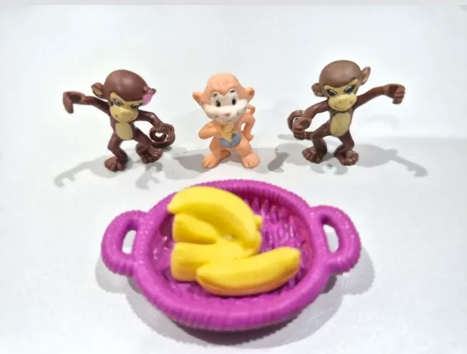 Kit família macaquinhos da Polly Pocket