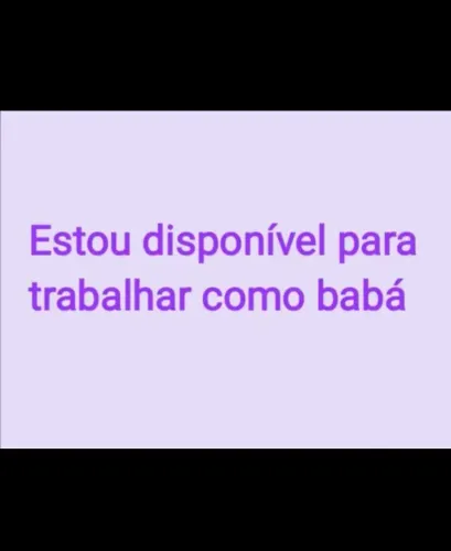 Babá em Slz - preço acessível