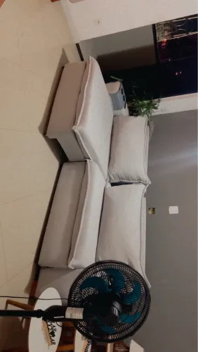 Sofá lar shopping 3 metros em linho 