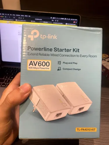 Adaptador powerline TP-Link V3 branco/cinza kit x 2 unidades