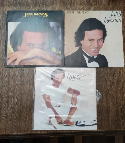 Lote 3 Discos Vinil Julio Iglesias LPs Antigos