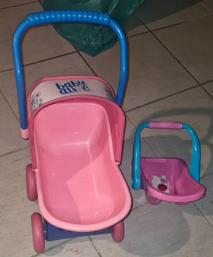Carrinho e bebe Conforto para Boneca Baby Alive original