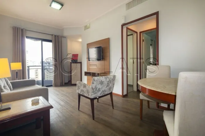 Flat no Massis com 1 dormitório 48m² na rua do Shopping Center 3 disponível para locação.