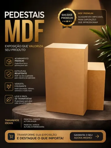 Expositor modular em MDF Cru- Ideal para Vitrines e Lojas