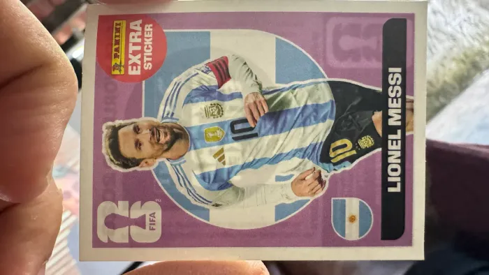 Figurinha extra stickers Lionel messi