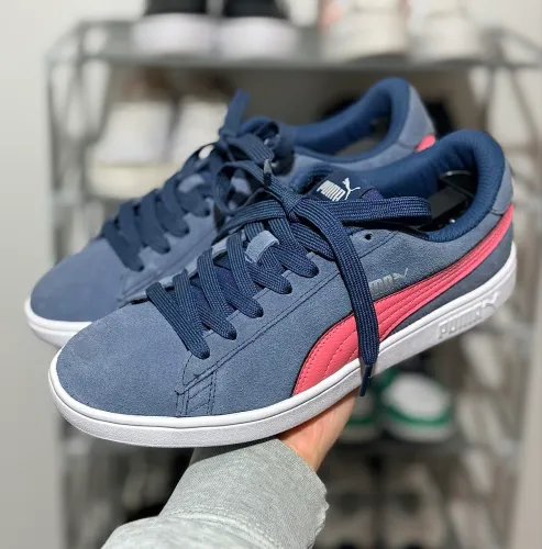 Tênis Puma Smash v2 blue Pink original