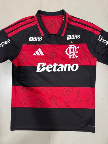 Camisa Flamengo Pedro autugrafada pelo elenco 2026