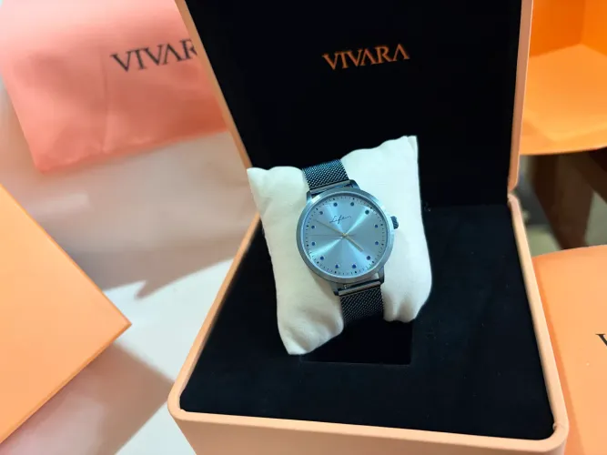 Relógio life Vivara azul com pedras