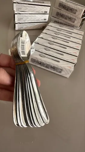 Kit com 12 colheres de chá inox KeHome - NOVO