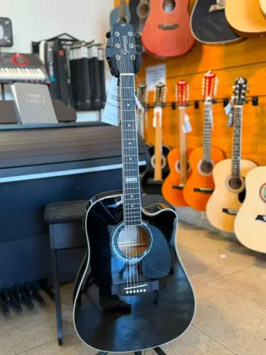 Violão Aço Eletroacústico Giannini Performance GF-1D CEQ Translucent Black (TBK)