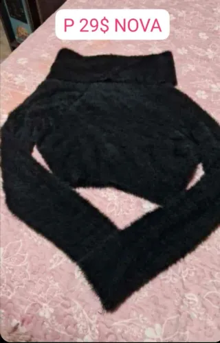 Cropped pelinho de frio novo