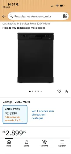 Lava louça Midea 14 serviços 