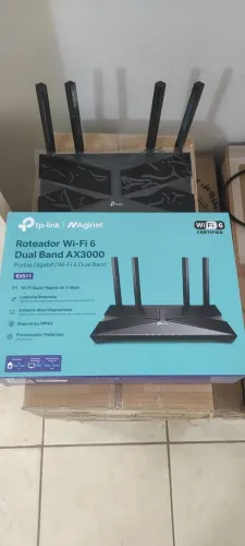 Roteador Ex511 Tecnologia Mesh Tp-link Dual Band Ax3000 na caixa completo