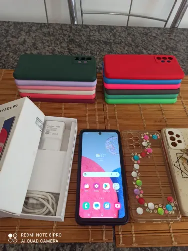 SAMSUNG A52S 128GB ACOMPANHA CAIXA E CARREGADOR ORIGINAL + CAPAS
