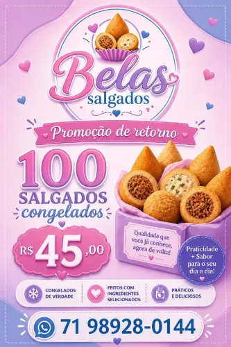 Salgados congelados