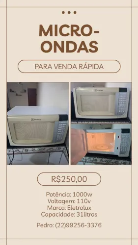 Microondas Eletrolux 31L
