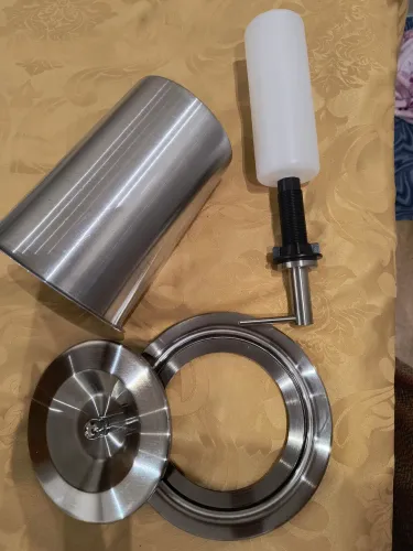 Lixeira de embutir de inox + Dispenser de detergente inox