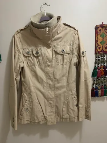 parka cantão cáqui - tamanho 40 - impecável!