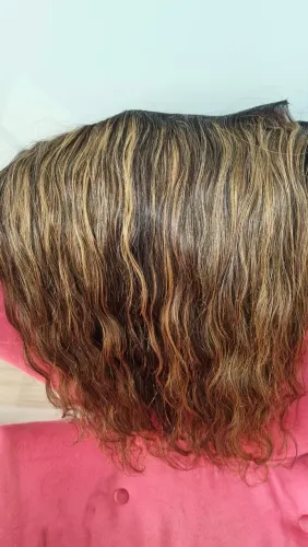 Promoções cabelo humano moreno iluminado 55cm tela pronta