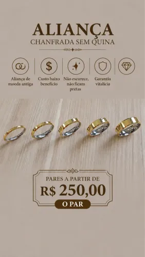 Alianças de moeda antiga 