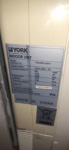 AR CONDICIONADO YORK 35000 BTUS 220V
