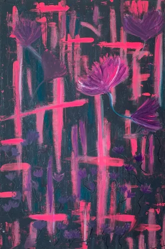 Tela de pintura quadro florir 40X60 arte própria