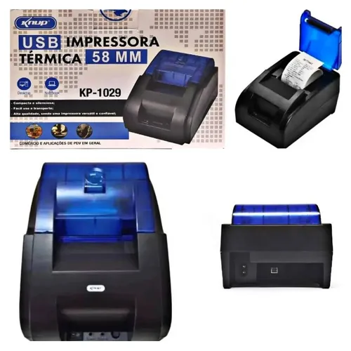 Mini Impressora Térmica Portátil 58mm Compacta Cupom Fiscal