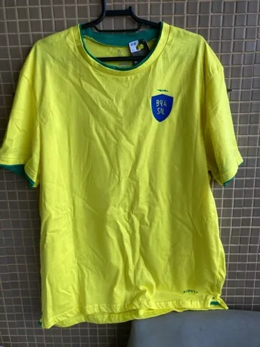Camisa Amarela torcedor Brasil Kipsta