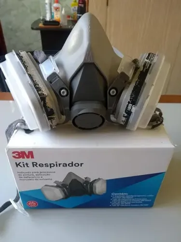KIT RESPIRADOR SEMIFACIAL MÉDIO 3M 6200. COMPLETO.