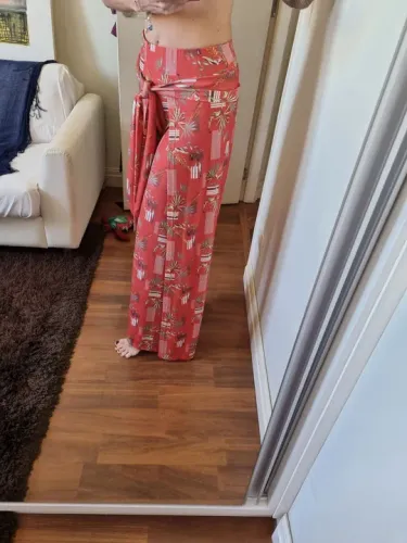 Calça Pantalona nova líquido, p Estampa Floral