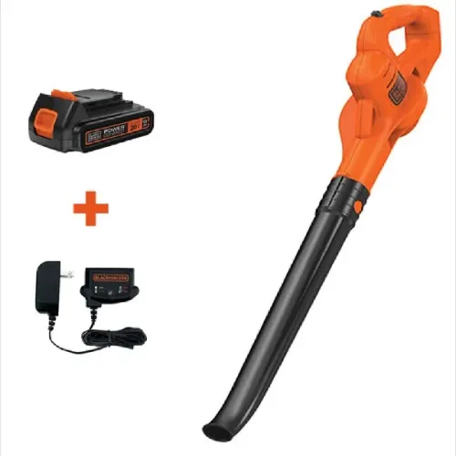 Soprador de Folhas 20V Max* com 1 Bateria Lítio-Íon 1,5Ah e Carregador Bivolt Black+Decker