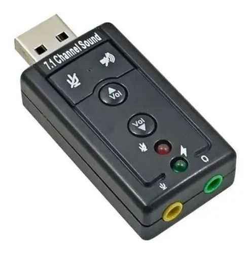 Adaptador de Áudio USB 7.1 Placa de Som - WZetta