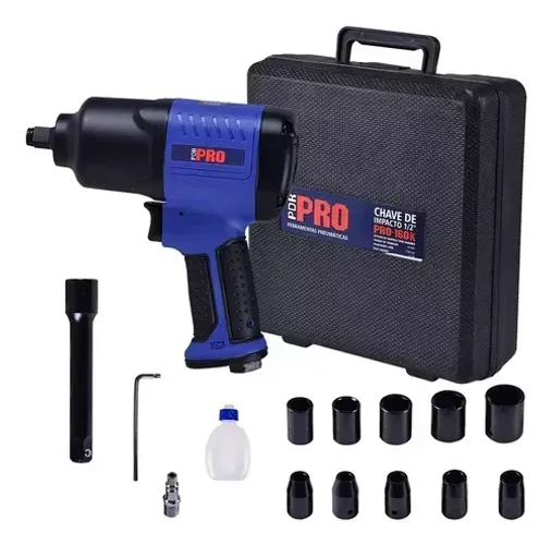 Chave De Impacto 1/2 Pol Pneumática 74 Kgfm Pro-160k Ldr-PDR
