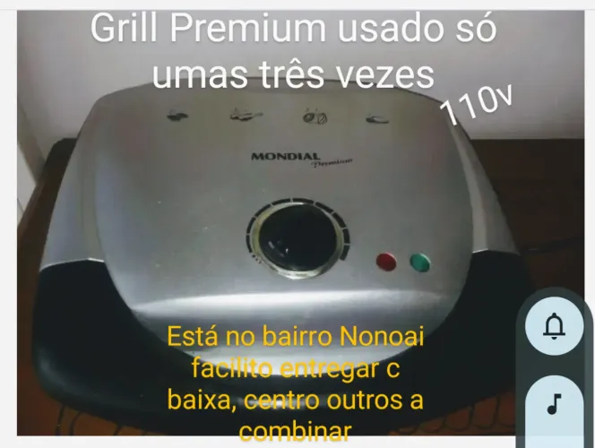 Grill  Premium, 110v, semi novo, GRANDE faz grelhados, xis, etc