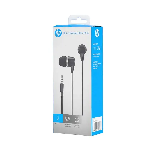 Fone De Ouvido HP P2 Intra Auricular - DHE-7000 Black Original