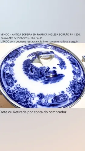 Antiga sopeira inglesa borrão