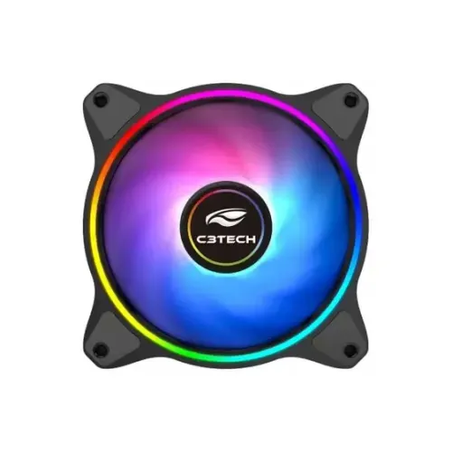 Cooler Fan 120mm C3Tech F7-L250RGB Led Rgb *6 Pinos Controladora* - WZetta