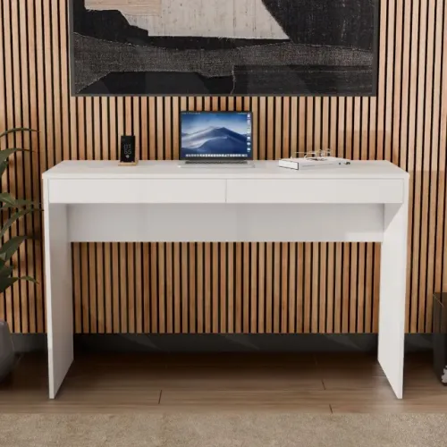 Mesa Escritório 100% MDF Com 2 Gavetas *NOVA*
