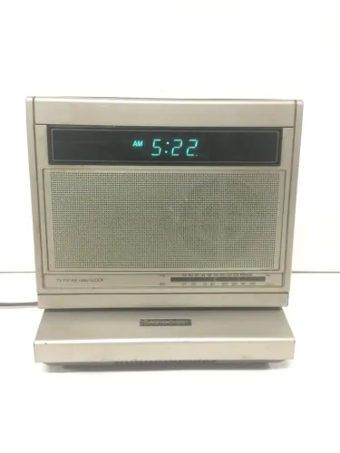 Tv antiga rádio relógio am fm raro Panasonic