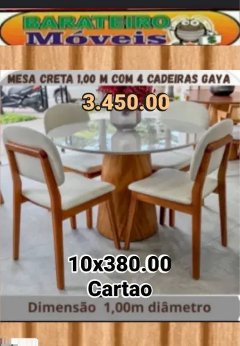 Mesa de jantar redonda alta qualidade
