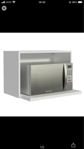 Armário para Micro-ondas Branco madesa novo nunca usado