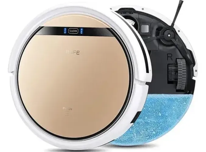 Robô Aspirador De Pó Ilife V5s Pro Aspira E Passa Pano Promo Cor Branco/dourado Voltagem 1