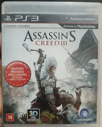 Jogo PS3 assassin's Creed 3 / 3D