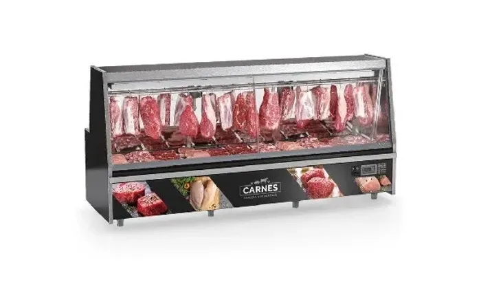EXPOSITOR AÇOUGUE REFRIGERADO TURINO 3 METROS GELOPAR - NOVO