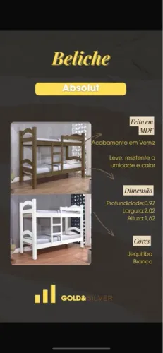 Beliche em MDF - Novo - Gold & Silver