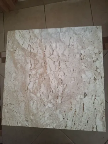 Mesa de Apoio em Mármore Travertino-Tamanho M
